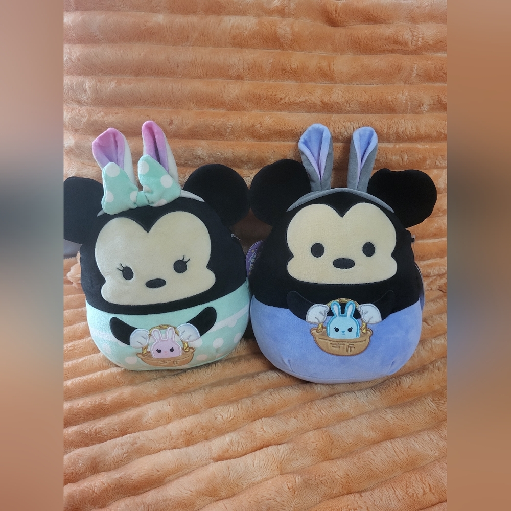 Mickey & Minnie Mouse Easter Squishmallow Bundle Nwt
